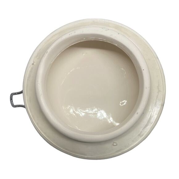 Christmas Trees Wire Bail Lidded Candy Coffee Treat Crock Canister Lucerne Foods - Picture 10 of 16